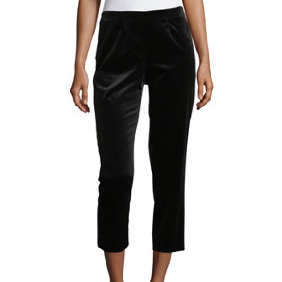Piazza Sempione Pants - Piazza Sempione Audrey luxe deep blue velvet crops